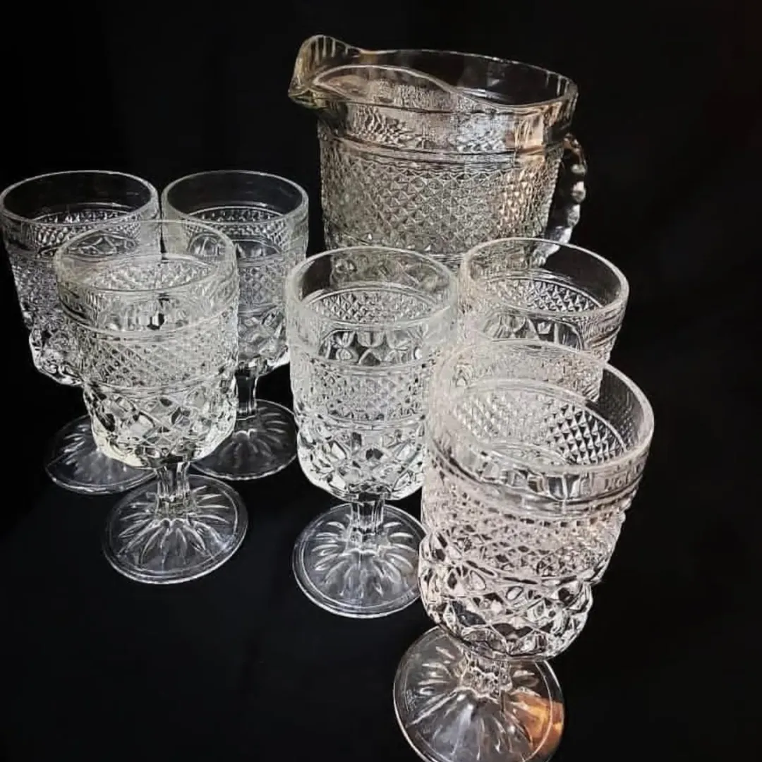 پارچ و لیوان کریستال آمریکایی